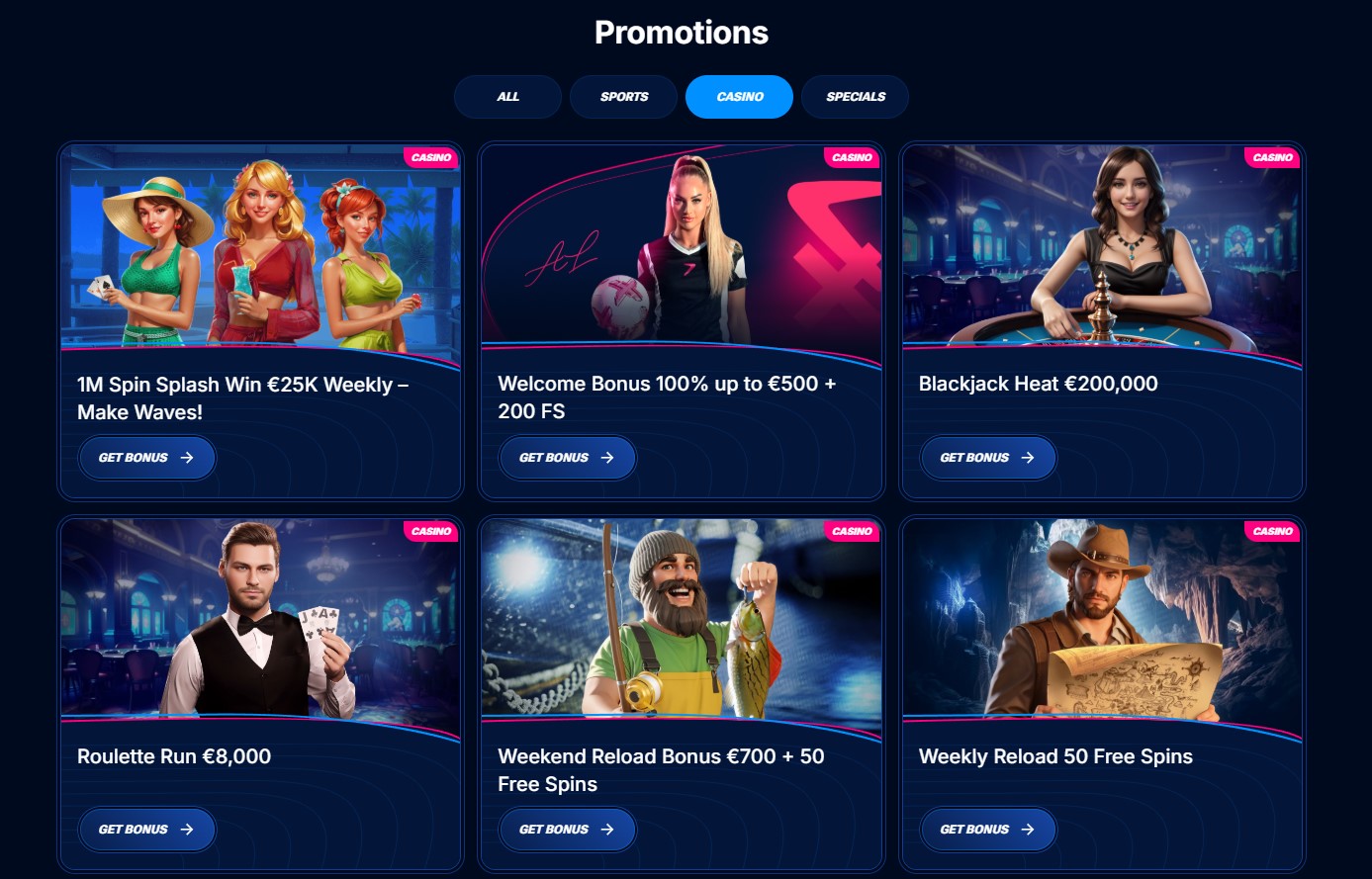 Pregled promocij v Boomerang Casino
